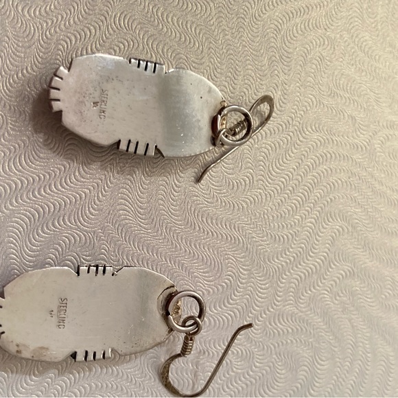 Zuni Native American Inlay Earrings - Picture 10 of 10